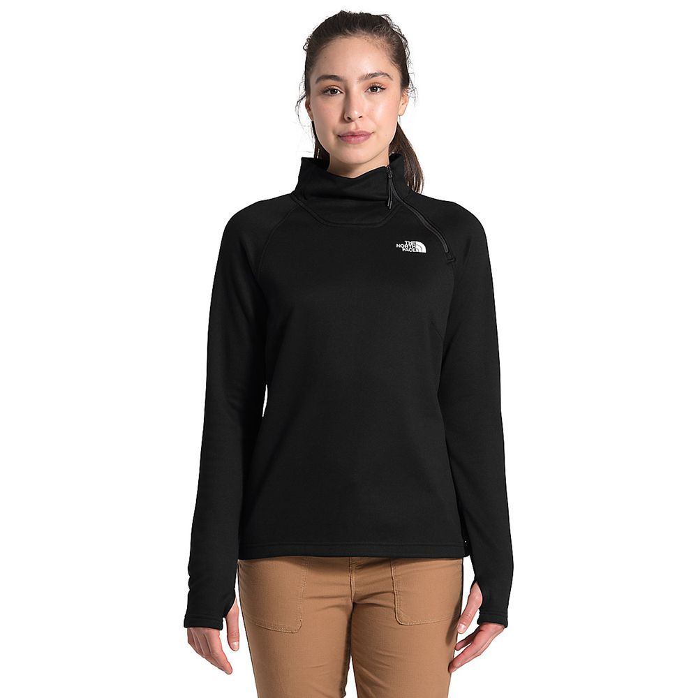 The North Face Fleece Jacket Womens Australia - The North Face Canyonlands ¼ Zip Black Climb (LHS-02